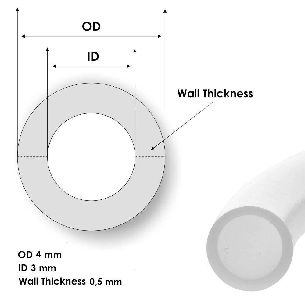 PTFE 3mm x 4mm - 1 meter - Frem3D